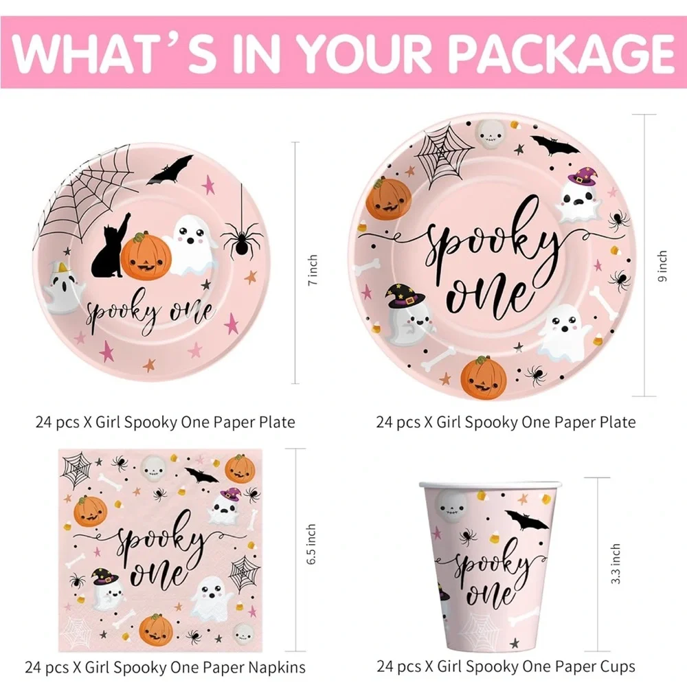 Spooky One Halloween Party Set - Pink